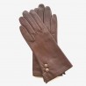 Gants en cuir d'agneau chocolat