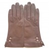 Gants en cuir d'agneau chocolat