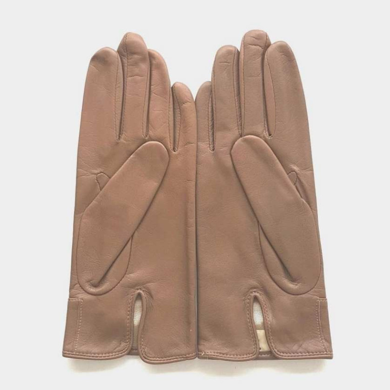 Gants Vintage Femme Cuir Souple Beige – Taille 6 1/2 – Made In France