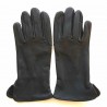 Gants noir en cuir de Cerf pour les cavaliers