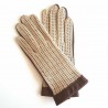 Gants en cuir d'agneau chocolat