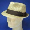 chapeau trilby paille cousue