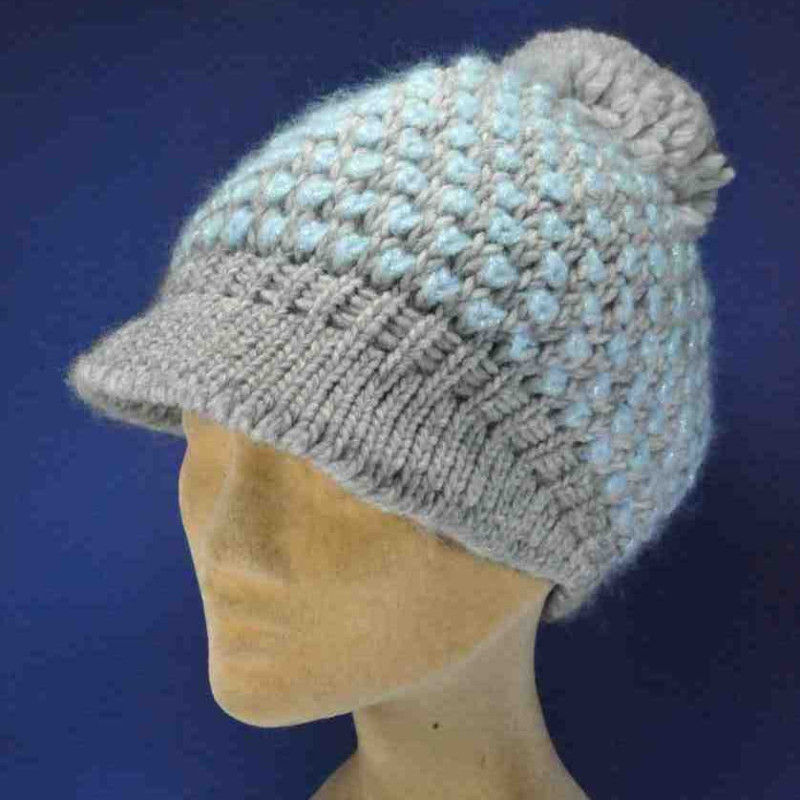 Casquette,Bonnet en tricot pour femme,bonnet large,chaud
