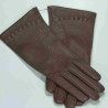 Gants en cuir d'agneau chocolat