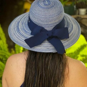 Chapeau azul rétro anti UV  femme