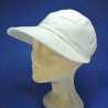 Casquette en lin bleu pour femme