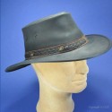 Barmah-chapeau australien cuir Bronco noir