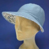 Casquette en lin bleu pour femme