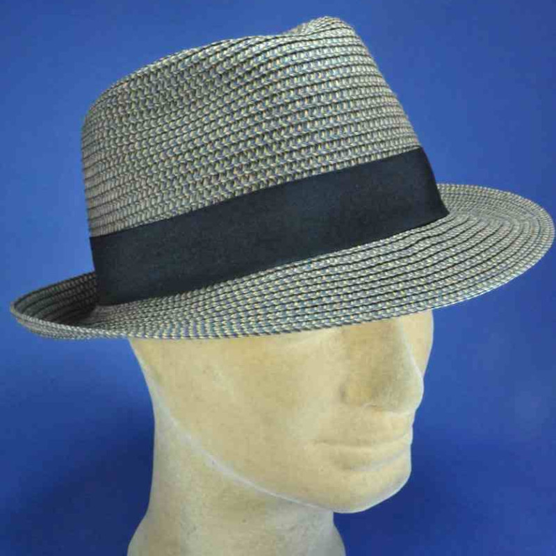 chapeau trilby paille cousue