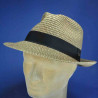 chapeau trilby paille cousue