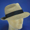 chapeau trilby paille cousue