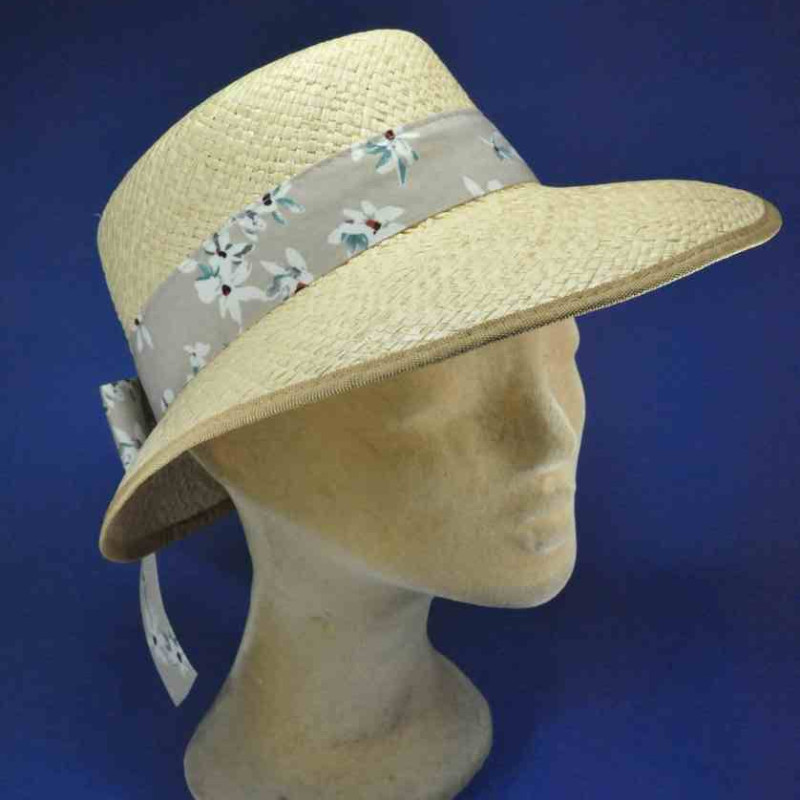 Chapeau de paille femme tressé fait main HB30 naturel