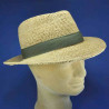 chapeau trilby paille cousue