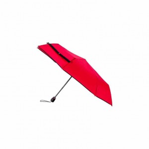 Piganiol Parapluie femme pliant rouge finition noir
