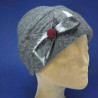 Toque bonnet femme polaire gris