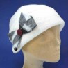 Toque bonnet femme polaire gris