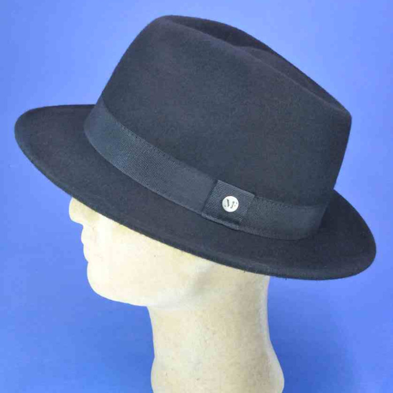 Chapeau Feutre Flechet Laine, Fedora, Couleur Noire | Chapeau Mixte