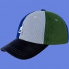 KANGOL contrast pops baseball bleu : couleur - bleue, taille - 55 cm à 61 cm par glissière arrière