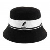 KANGOL bob bermuda stripe noir : couleur - noir, Mixte - Homme et Femme, taille - S.54.55cm