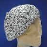 Beret laine tricoté : couleur - noir, taille - Elastiqué 54 à 57cm