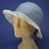 chapeau de plage en lin et coton pour femme : couleur - bleue, taille - M.56.57cm