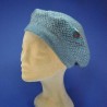 Beret tricoté : couleur - bleue