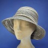 Chapeau cloche d'été femme : couleur - taupe, taille - 55 cm à 57 cm