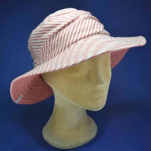 chapeau de soleil coton ibiscus avec lacet