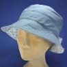 chapeau bob marine été en lin et coton taille réglable : couleur - bleu marine 5, Taille Réglable - par lacet 55 à 57cm