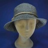 Chapeau gris polyester femme :  garniture - Ficelle, couleur - gris, Taille Réglable - par lacet de 54cm à 58cm