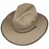 STETSON chapeau traveller coton : couleur - beige, taille - S.54.55cm