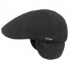 casquette laine cashmere STETSON protége oreilles : couleur - anthracite 15, taille - S.54.55cm