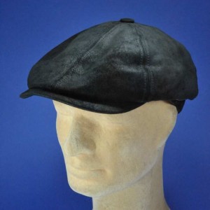 Stetson casquette cuir noir
