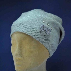Bonnet acrylique ramoneur gris femme