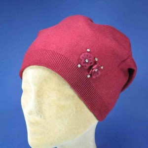 Bonnet acrylique ramoneur rubis femme