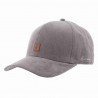 Casquette baseball velours gris homme : couleur - gris, Mixte - Homme et Femme, Taille Réglable -  de 54cm à 61 cm