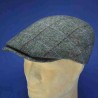 Casquette plate en laine chevron gris pour homme : couleur - gris, taille - 61cm