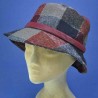 Bob chapeau réglable bordeaux laine hiver : couleur - bordeaux, Mixte - Homme et Femme, Taille Réglable - par lacet de 55cm à 59cm