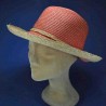 Chapeau femme bord moyen : couleur - rouge, taille - M.56.57cm