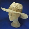 chapeau raphia crochet forme australienne femme :  garniture - Ficelle, couleur - naturel, Taille Réglable - de 54 à 58cm lien intérieur