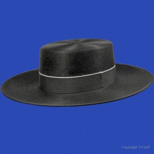 Chapeau andalou noir en feutre de laine