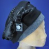 Béret petit plateau femme : couleur - gris, taille - M.56.57cm