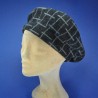 Béret Toque en laine : couleur - noir, taille - Elastiqué 54 à 57cm