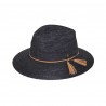 Chapeau anti UV femme roulable : couleur - chiné noir, Mixte - Homme et Femme, Taille Réglable - par lacet de 55 à 60cm