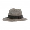Chapeau anti UV homme : couleur - chiné noir, Mixte - Homme et Femme, Taille Réglable - par lacet de 54cm à 58cm