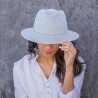 Chapeau anti UV femme roulable : couleur - bleu ciel, Taille Réglable - par lacet de 55cm à 59cm