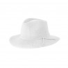 Chapeau blanc anti UV bord moyen : couleur - blanc, Taille Réglable - par lacet de 55cm à 59cm