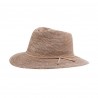 Chapeau camel anti UV bord moyen : couleur - camel-, Taille Réglable - par lacet de 55cm à 59cm