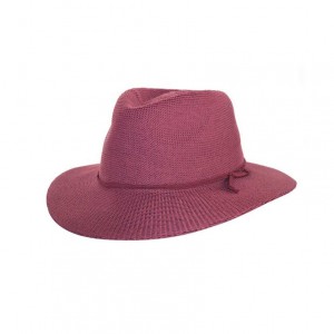 Chapeau rose anti UV bord moyen