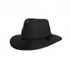 Chapeau noir anti UV bord moyen : couleur - noir, Taille Réglable - par lacet de 55cm à 59cm